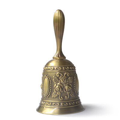 欧式金属铃铛酒吧餐厅吧台传菜铃田园风铃手摇叫餐铃幼儿园上课铃