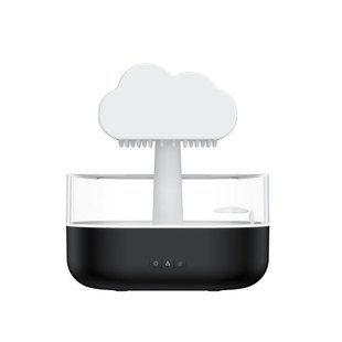创意云朵雨滴香薰机七彩氛围灯家用卧室桌面云雨声礼品空气加湿器