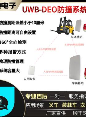 UWB防碰撞系统久凌电子叉车防撞预警系统UWB-T-DEO防撞报警器