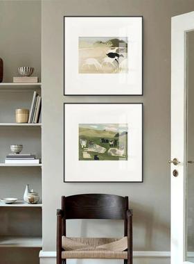 艺术羊群玛丽众大师卡费德复画小古范文艺名画挂画装纸饰LGB怀旧