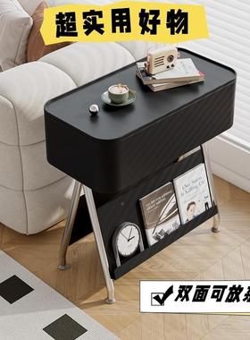 客厅发边柜创黑色边几现代FEX简意约可移动沙床头小子中古桌小茶