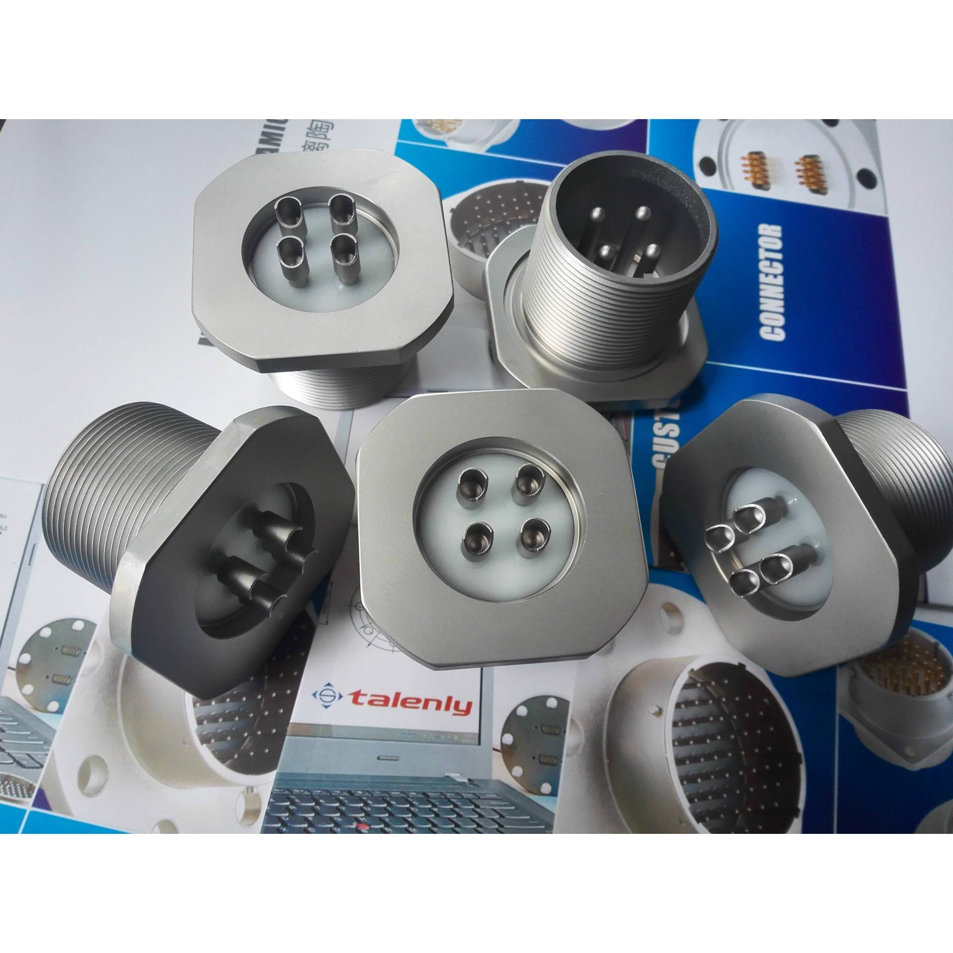 航真空密封大MHF插电流2芯4芯连气密封电接器