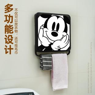 浴室置物架洗放干净衣服厕所TIT壁防画纳箱折收叠水盒卫生间澡柜
