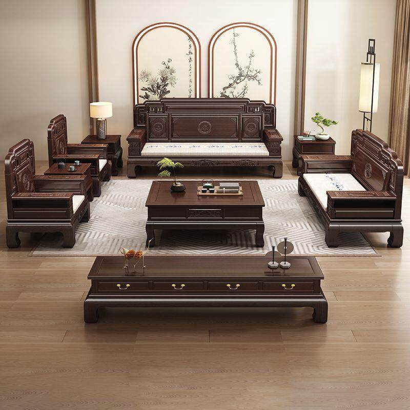 新中式用紫金檀木实木沙发YRI组合仿古雕花客全厅别墅冬夏两典家,电子元器件市场,其它元器件,淘宝优惠券,粉丝福利购,淘宝优惠卷