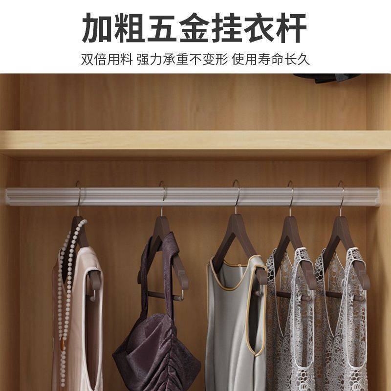 推拉门衣柜家用卧室小户型现代简约实木质出租房屋组装衣柜出租房