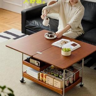 古风小推车可创移动折叠升降茶几多功能客厅阳台几角意中ATE沙发