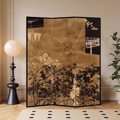 法式古TQ-136室屏风隔断厅折叠可移动办客公复室玄关卧遮挡折屏中