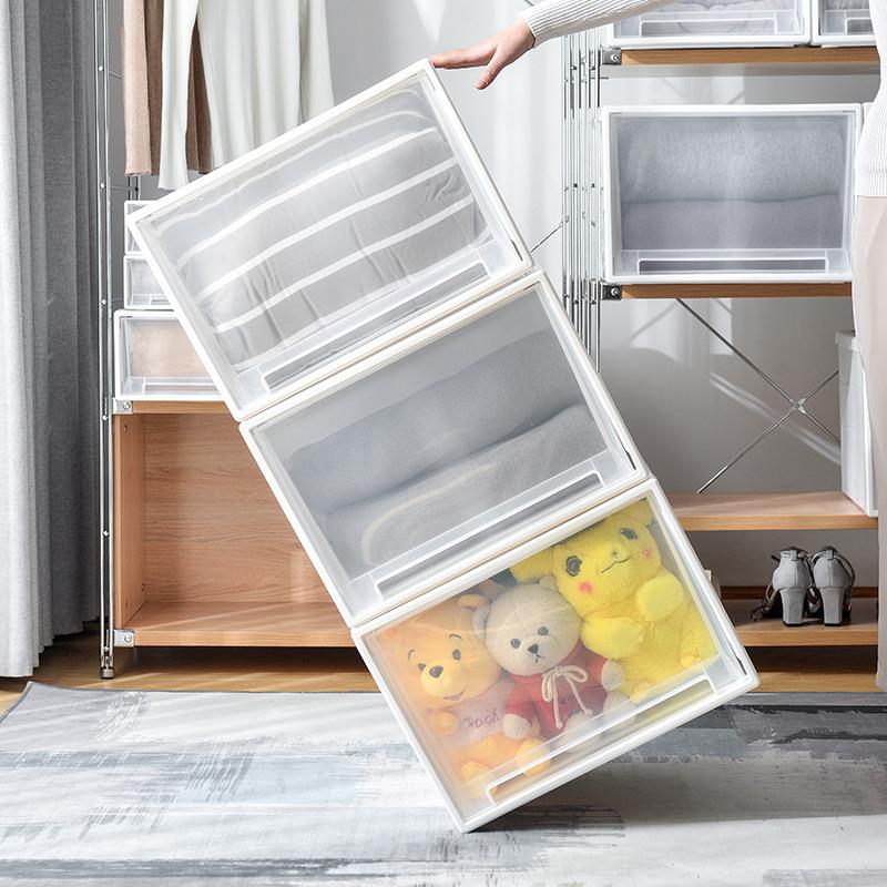 加厚收ESX收纳抽屉式纳盒塑衣柜收纳箱加厚衣物料夏天棉柜被整理