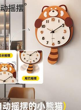 创意挂钟202时5新款网红钟简约表现代挂钟表墙F976SHMS大气客厅挂