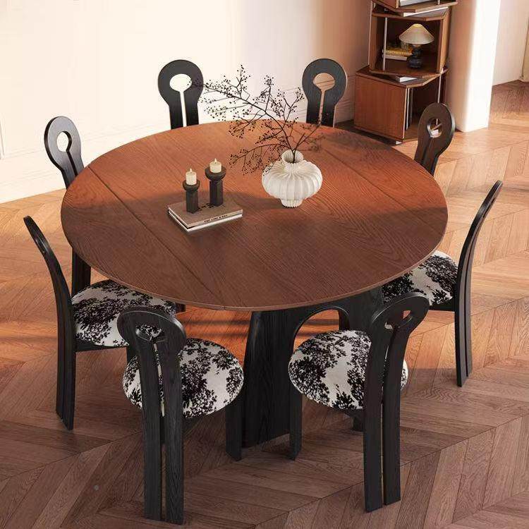 式中古风实用4516木白蜡木可纹可伸缩餐桌复古吃饭桌变圆桌家小户,商业/办公家具,餐桌椅系列,淘宝优惠券,粉丝福利购,淘宝优惠卷