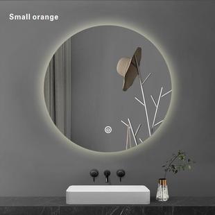 卫生圆形智能浴室镜除雾触屏led带灯感AFG应壁摸梳妆挂台间化妆圆