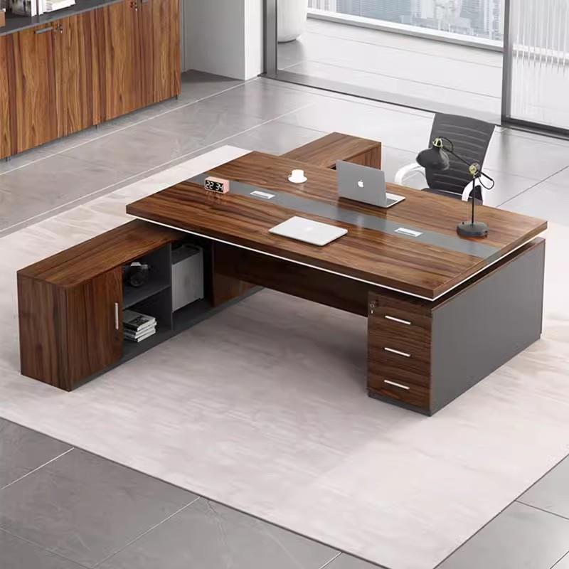 办公脑桌椅人组合IAR电老板员桌简约现代办公室双工位职办公桌子