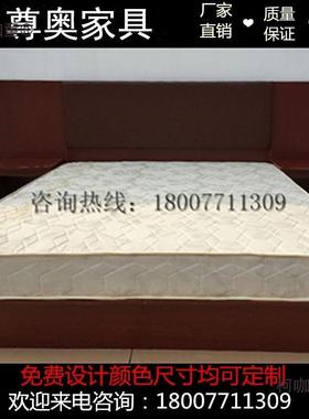 广西新款宾馆酒店客房床FLV全旅馆客公寓套房套标栈间具床家头麦