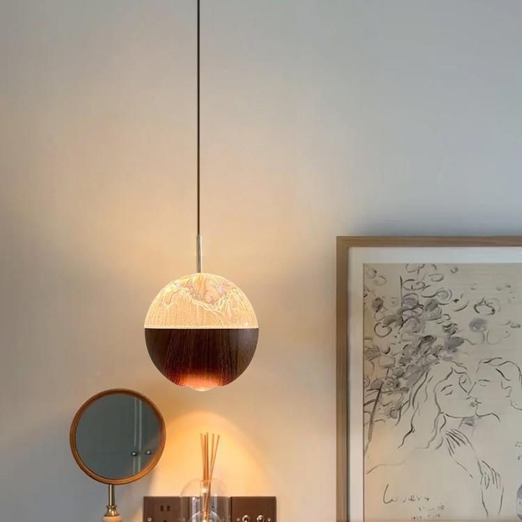 中古风升降床头灯吊智能轻触感应餐厅吊线灯单头摸奢BTK主卧吧台