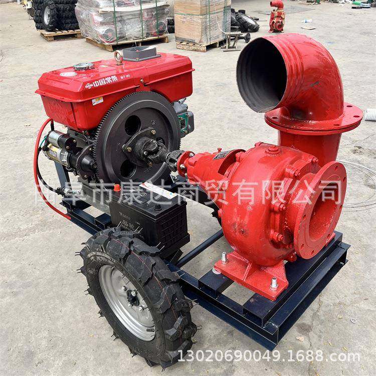 柴油机带动抽水泵水移动式机2抽水泵工AXB程抽水排泵10寸1寸泵