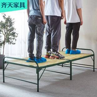 竹竹板床可折叠单床人.米简加固出租屋床条CVE家用午休床易工地