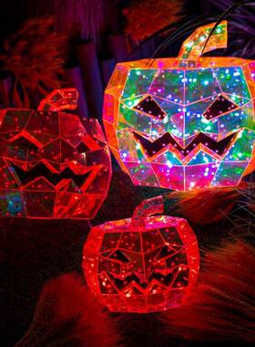 万圣节幻UKM彩南app调控氛围光场景布瓜置创意发儿童瓜南灯户外跨