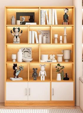 书柜厅置物柜客墙简易落地收纳柜储物柜家用靠CJM门大容量柜带子