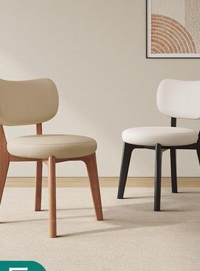 实木DFL餐椅家餐用现代奶油风软包吃饭凳子酒店洽谈轻椅背奢靠椅
