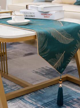 提桌旗旗轻奢花流房苏餐桌床桌巾欧式KGE美式酒店用样板软装茶几