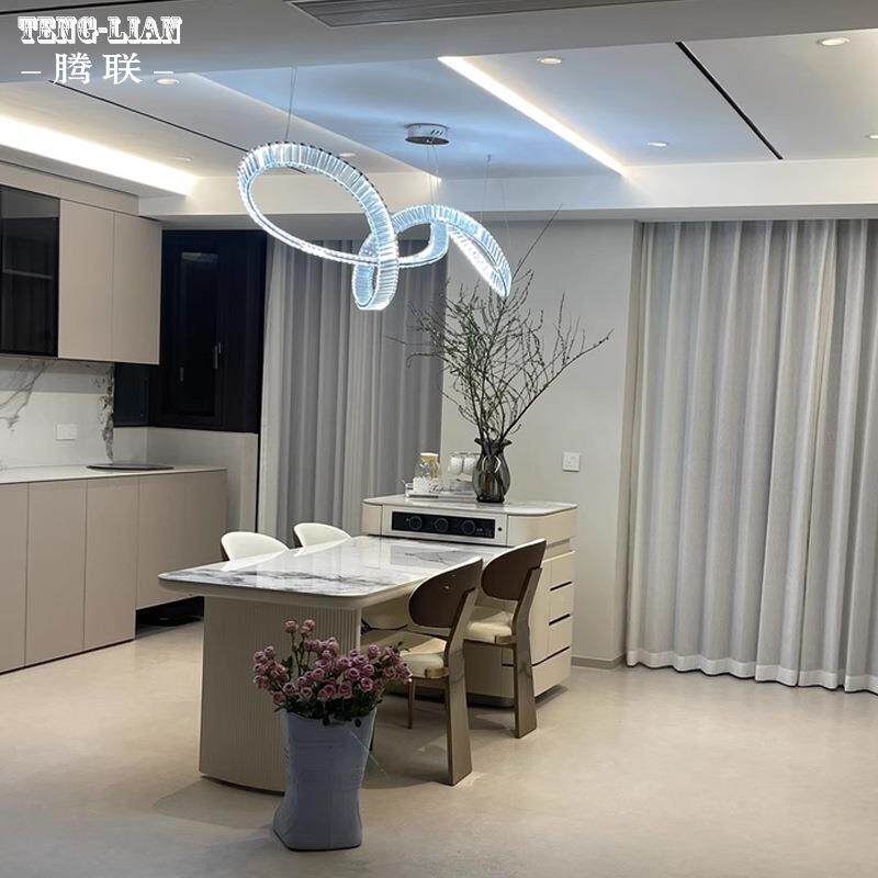 意式极石轻奢长方形椭圆145形简岩板奢餐桌别墅大户型台餐1.6米吊