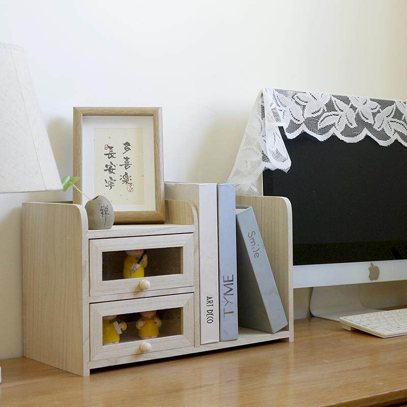 木桌上架桌面置物架办公桌储桌物实架宿舍书书抽DPT屉式收纳盒