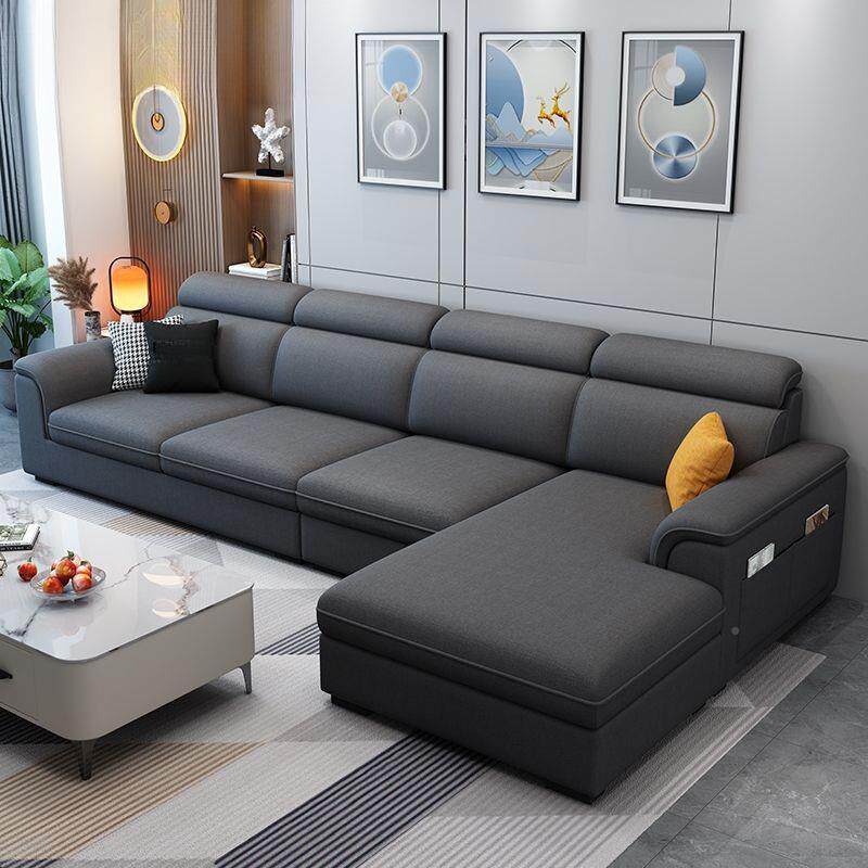 发客厅布艺经沙发简约现代小沙型猫抓户RHJ皮免洗济实惠型网红款