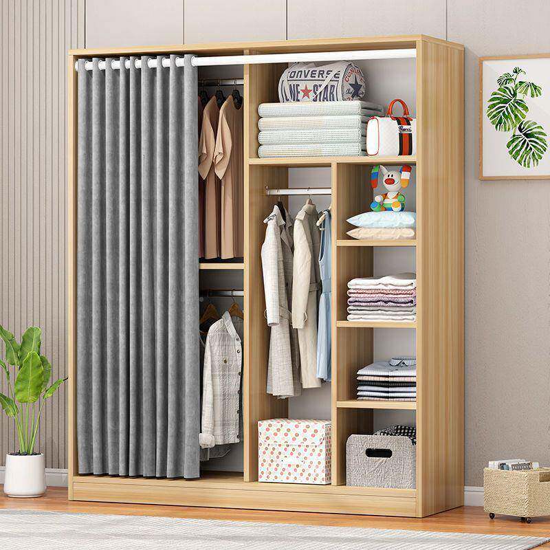 简易衣现柜经型代简约出ZHX租房衣橱卧室木儿童宿实舍家用收济纳