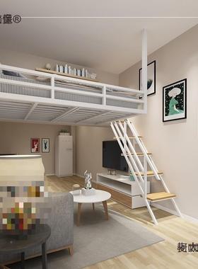 省空空间楼阁床上下高架床组合单床上层家TFW用公寓桌儿童高低麦