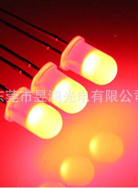 f5带5m圆头胶体色长加脚红mQAH发红黄发黄绿发绿光led指示灯珠