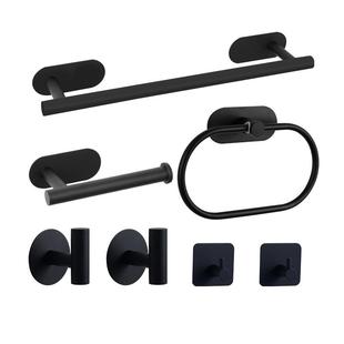 浴室套装 ECP生间壁挂卫纸巾挂钩浴锈室五架金挂件 不钢毛巾杆套装