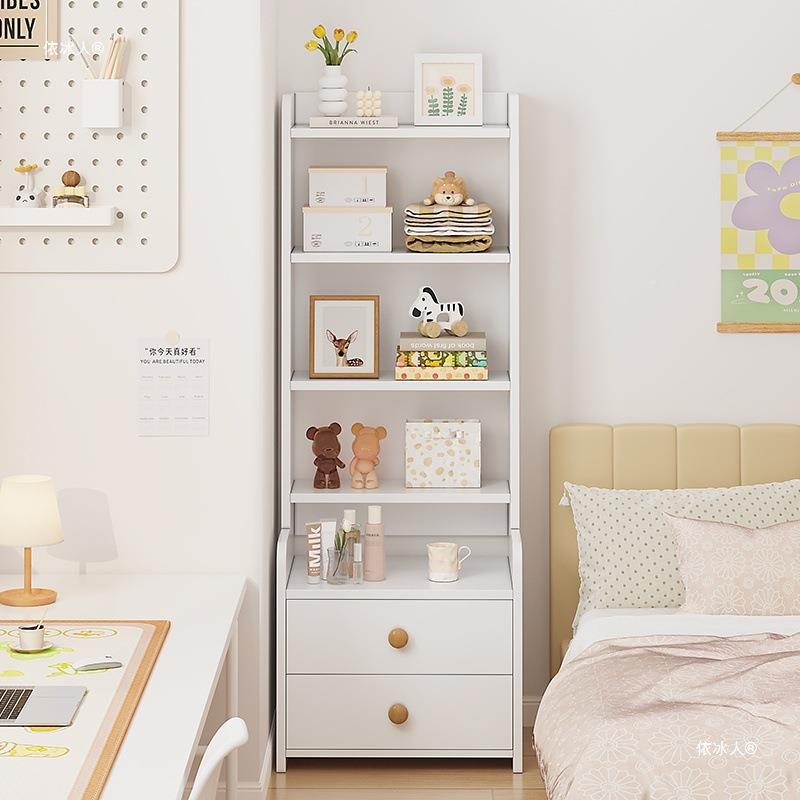 书架床头简柜靠床头置物架落地边收纳床柜子家用卧室多层IGP易书