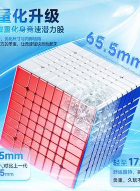 魔域文化魅龙8MV3八阶球方轴磁力魔用高阶专业比赛专童PWF儿益智