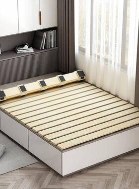 实木FLW床板榻榻米板透气排骨架防潮护硬腰折叠床板简易人双单人