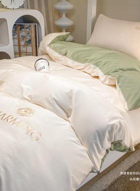 GDMA类全棉学单生绣三件套刺山茶花09m床.款宿舍加厚棉