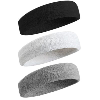 3pcs Sweatproof Sports Headbands for Men and Women hairband