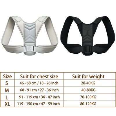 Adjustable Back Posture Corrector Neck Brace Training Equipm