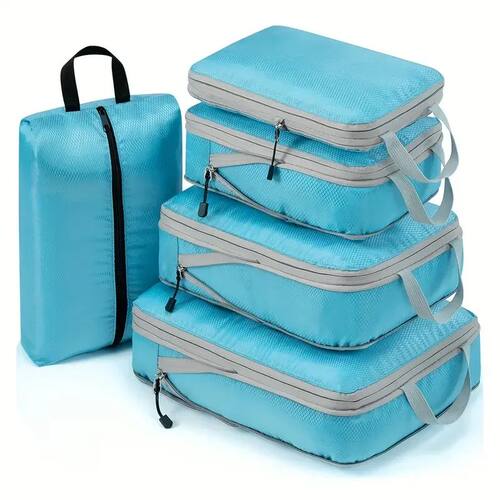 Travel Compression Packing Cubes Suitcase Luggage Organizer