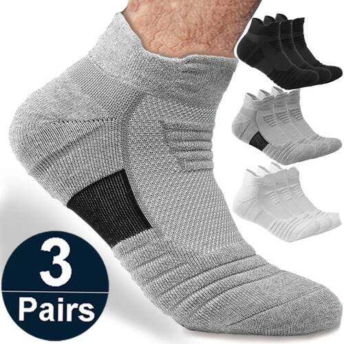 1/3 Pairs Anti-slip Football Socks Men Cotton Sock Short Lon