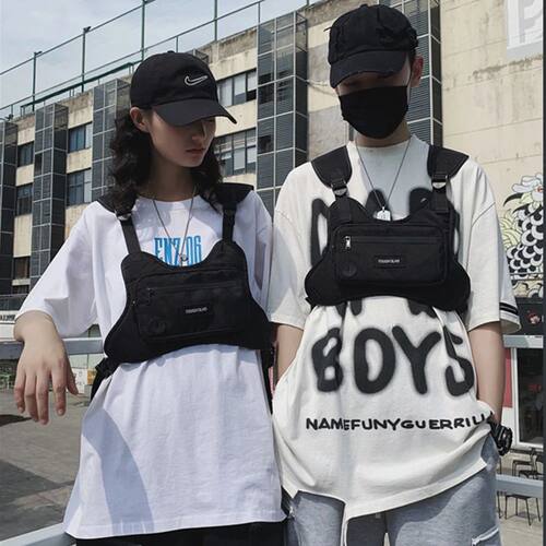 Fashion chest bag tactical waist bag hip-hop street large