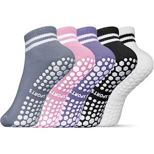 Grip Socks for Women, Non Slip Pilates Yoga Socks with Doubl