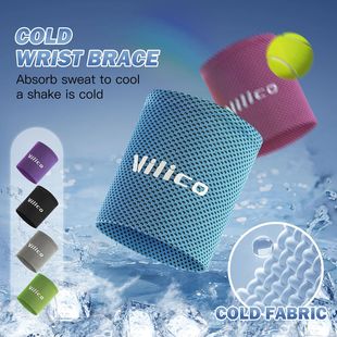 2 PC Summer Ice Cooling Wrist Sweatband Sport Wristband