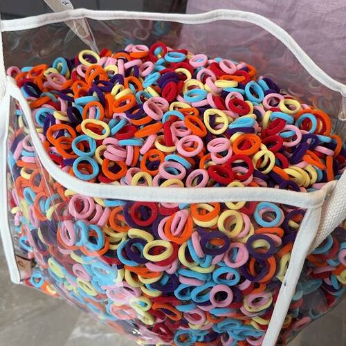 50Pcs/bag Colorful Basic Nylon Ealstic Hair Ties for Girls
