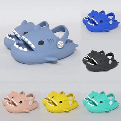 Children Sandals Kids Slippers Shoes Cartoon Shark Summer