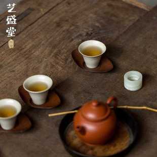 直销铜制元 新款 宝杯垫家用茶杯托复古功夫茶具茶道配件品茗杯防烫