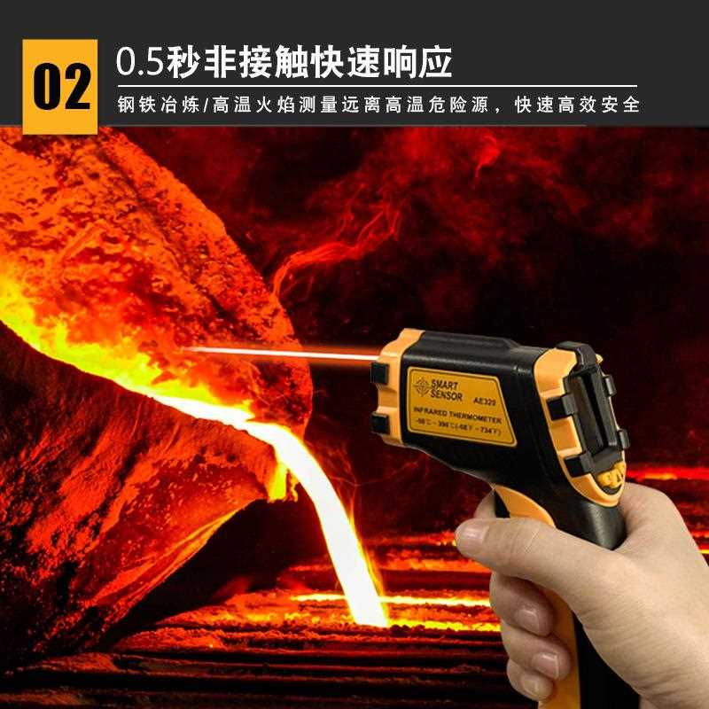 新款直销红外测温仪工业测温枪家用烘焙油温水温空调地暖检测仪AE