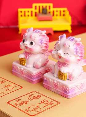 新款直销网红貔貅玉玺摆件可爱卡通貔貅创意国潮桌面装饰书店爆款