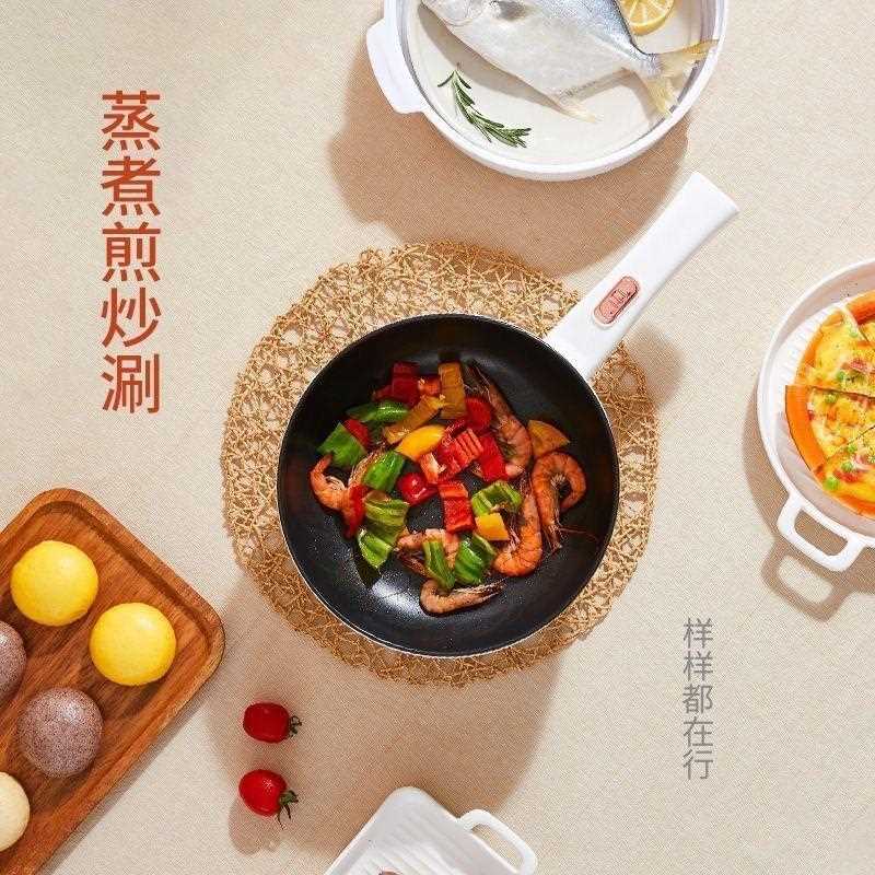 新款直销电炒锅一体式不粘锅多功能炒菜锅家用电煮锅一体锅3L升电