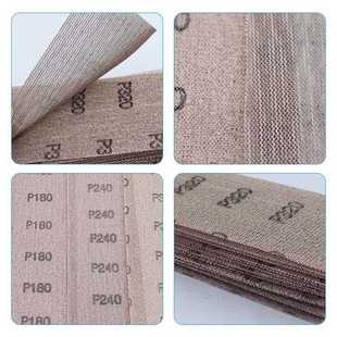 直销新款漆面无尘打磨方形网格砂纸磨片盒装 防堵植绒手刨手磨板