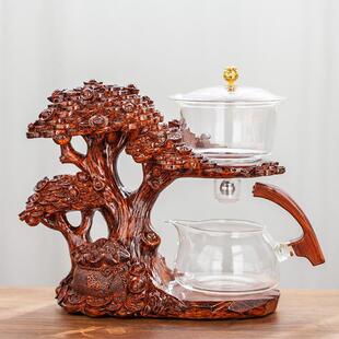 直销懒人玻璃茶具耐热透明茶壶茶杯套装 新款 全半自动泡茶神器家用